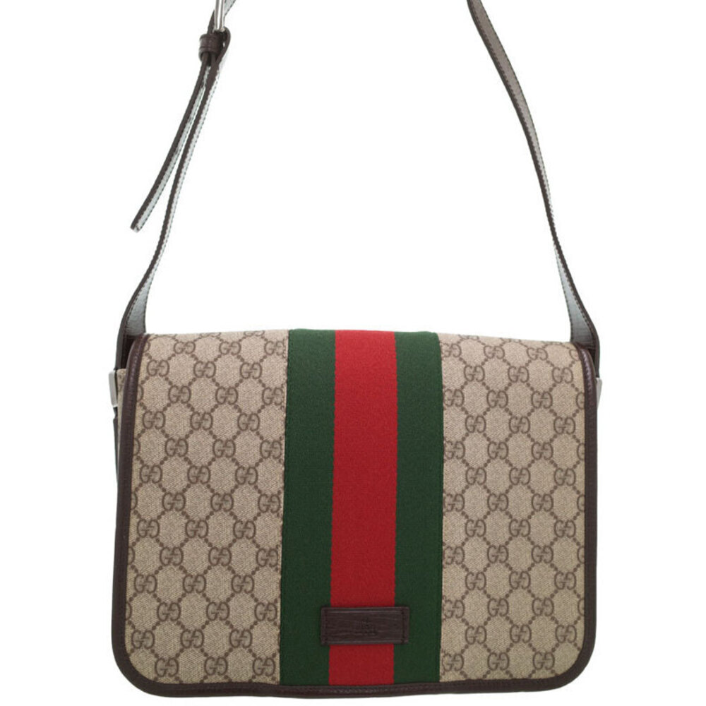 Gucci Messenger GG Plus Shoulder Bag Webbing Line - Picture 2 of 9